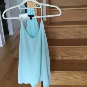 Banana Republic Light Aqua Spaghetti-Strap Halter V-neck Camis